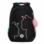 Рюкзак GRIZZLY школьный, анатомическая спинка, 2 отделения, для девочек, HARMONY, 40х29х20 см, RD-440-3/3