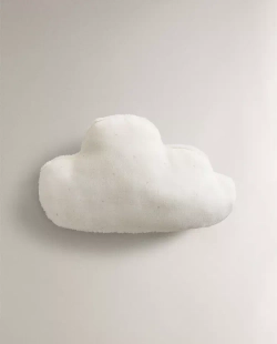 ZARA HOME ДЕТСКАЯ ПОДУШКА- ОБЛАКО ИЗ ИСКУССТВЕННОГО МЕХА, ЭКРЮ