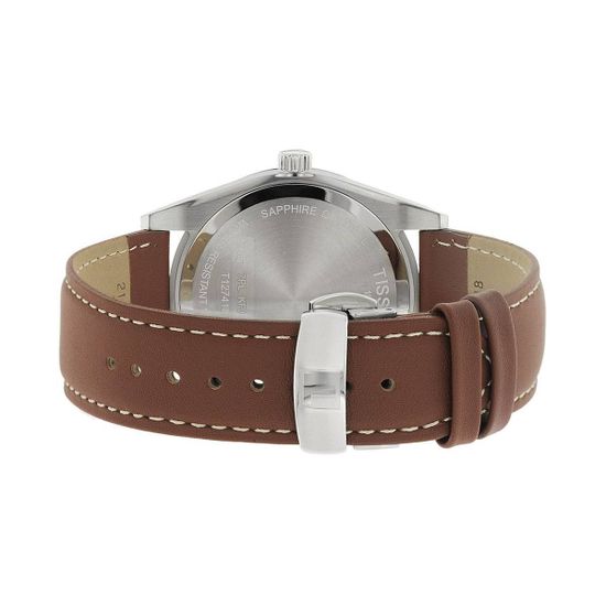 Tissot T127.410.16.031.00 мужские часы на ремне Gentleman лежа