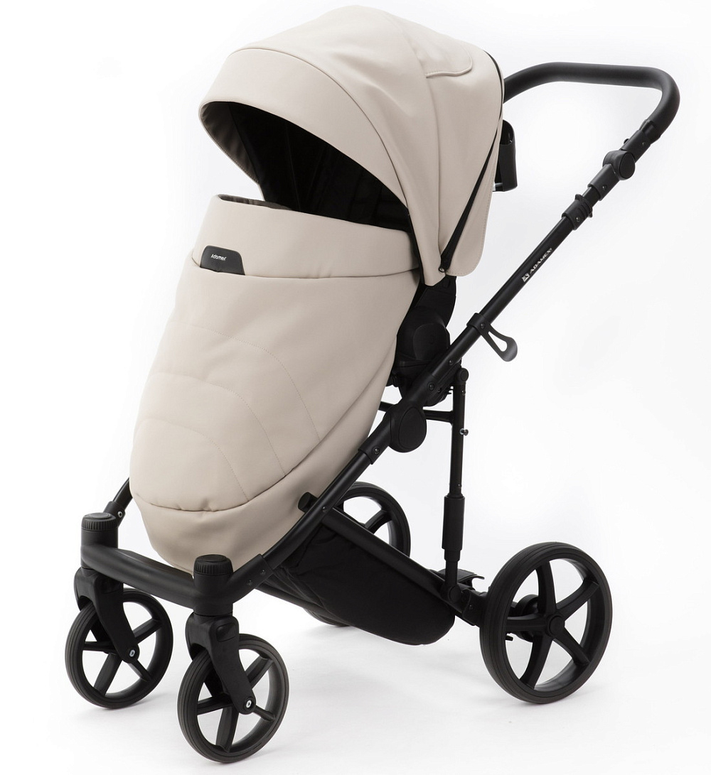 Детская коляска Adamex Zico Deluxe New 3 в 1 ZN-SA07 (СВЕТЛО-БЕЖЕВАЯ КОЖА)