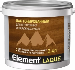 Лак Alpa Element Laque водный тонированный бесцветный 2,4л