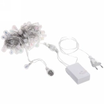 Гирлянда для дома НИТЬ «Сияющая капля» 10 м 60 ламп LED, прозр.пров, 8 реж,IP-20, Мультицвет (возможность соединения)