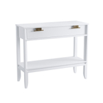 Консоль «Бридж» 1 ящик и полка белый лак