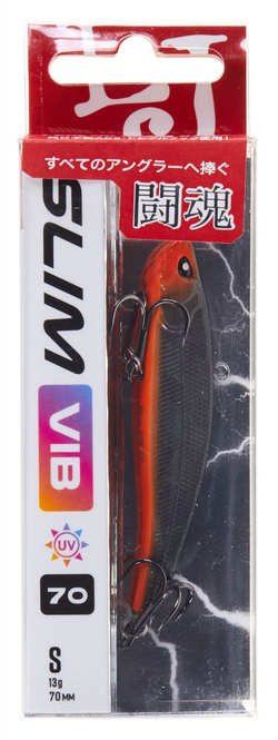 Воблер вертикальный Lucky John Slim VIB S 70, цвет 366