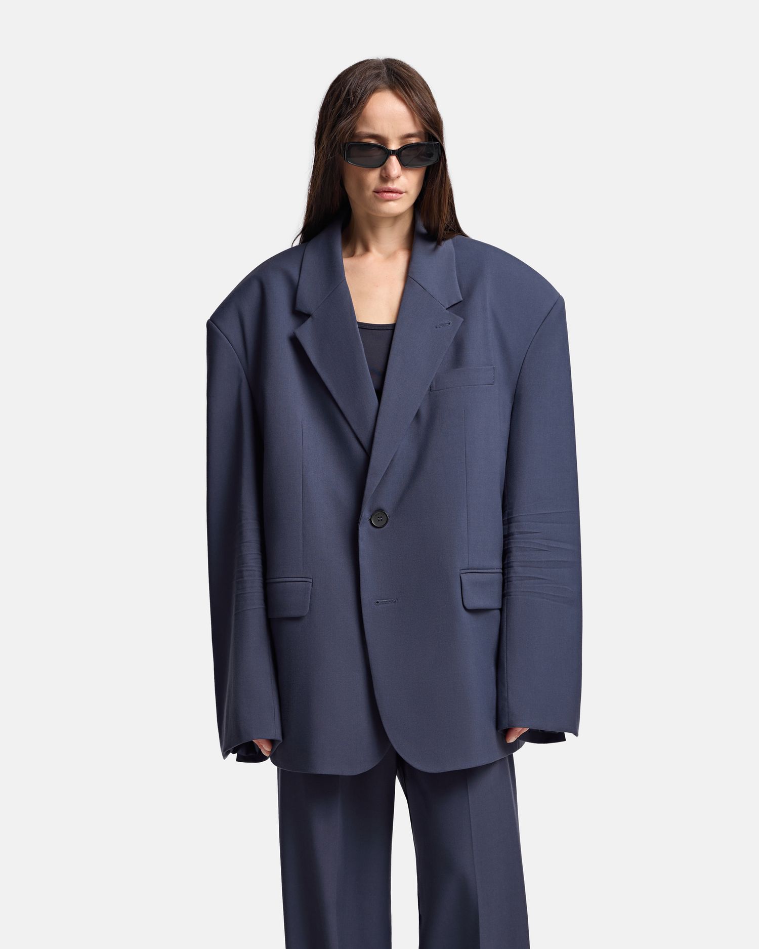 Пиджак over с замятостями