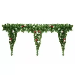 Сваг Императорский с декором заснеженный 200 см., ПВХ, ЕлкиТорг (52004)