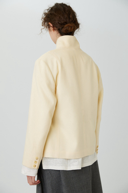 Винтажный жакет из молочной шерсти 