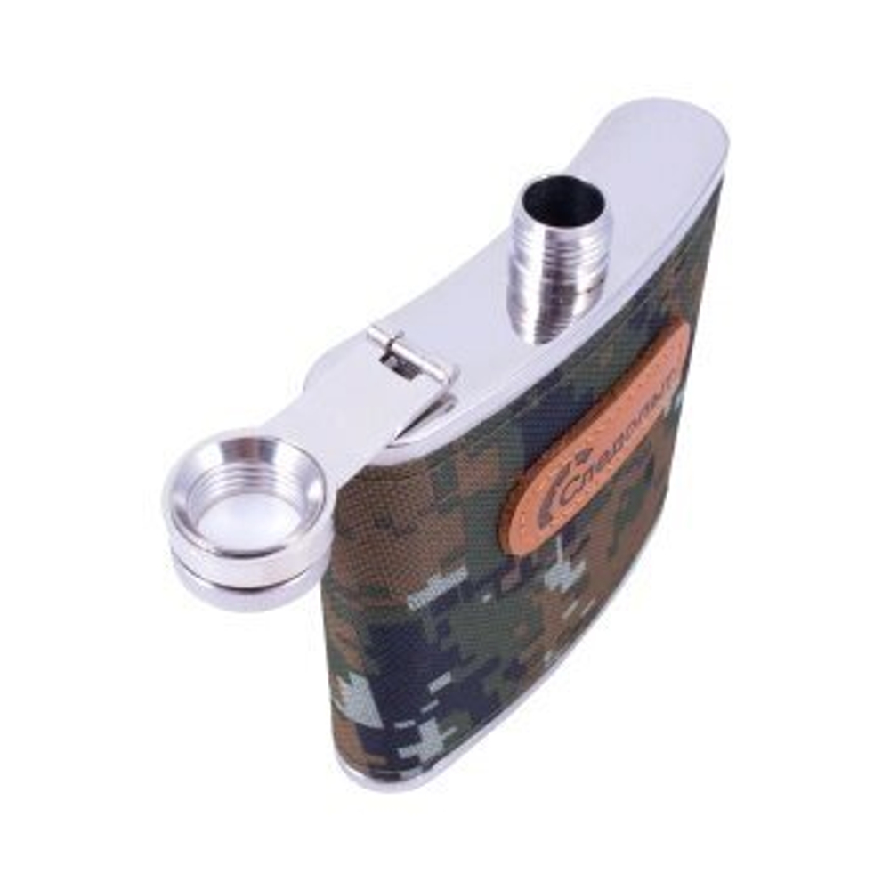 Фляжка "Следопыт" в оплетке из oxford camo pixel 240 мл.