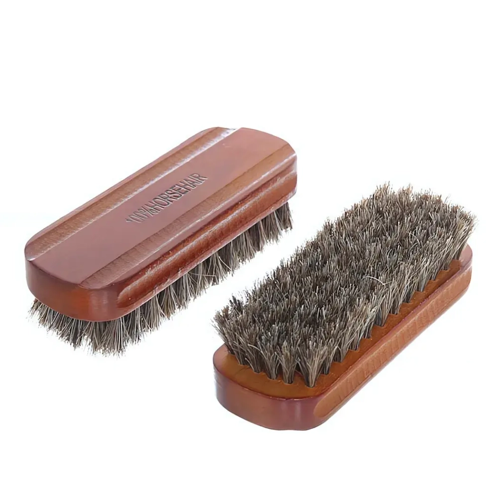 Щетка для обуви деревянная с натуральным ворсом «Нужные вещи», цвет коричневый, 13,5см