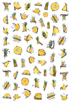 Слайдер-дизайн Crazy Shine Nails mini: Ананасы 2