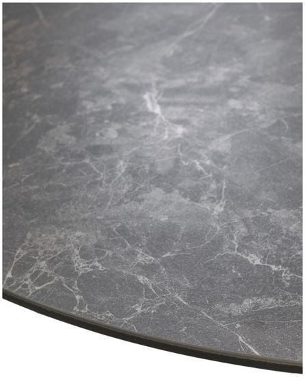 Стол AKSEL 130 цвет Mona Lisa Cерый мрамор, керамика, / Темно-серый каркас