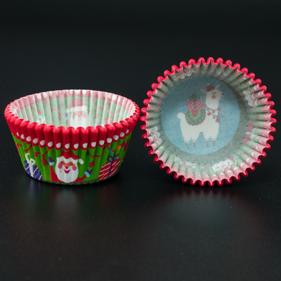 Капсулы бумажные Санта и подарки 50*35 мм, 1000 шт