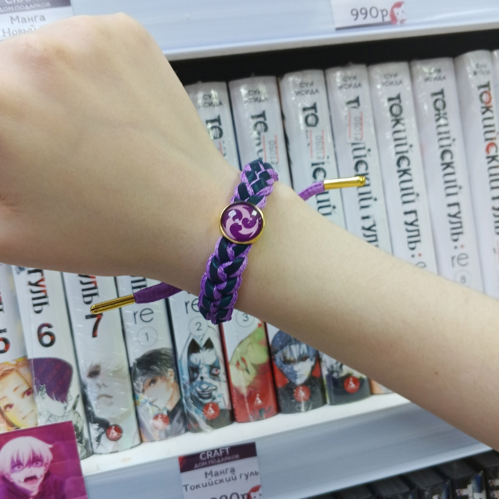 Плетёный браслет "Genshin Impact / Геншин - Райден"