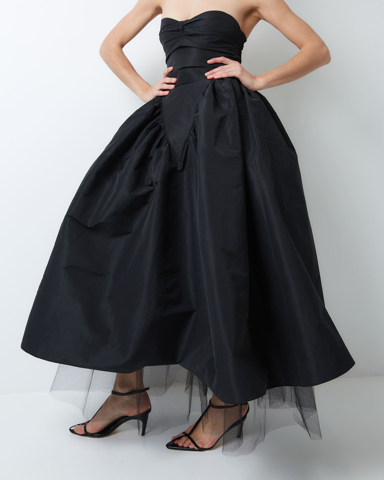 Юбка из тафты черный