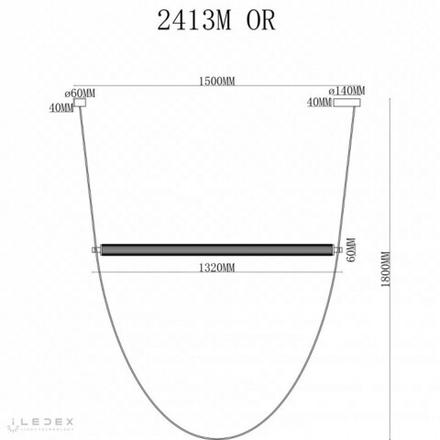 Подвесной светильник iLedex Rocks 2413M OR