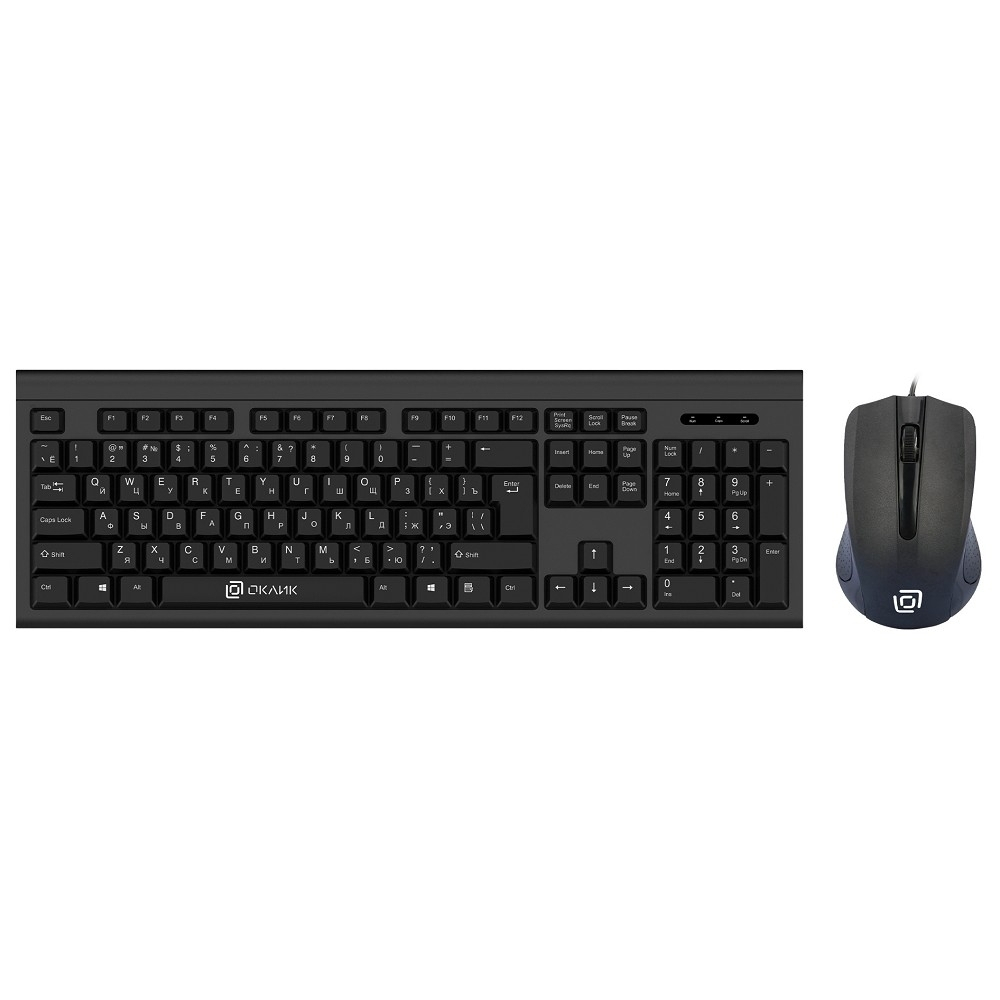 Комплект (клавиатура + мышь) Клавиатура + мышь Oklick 600M black USB [337142]