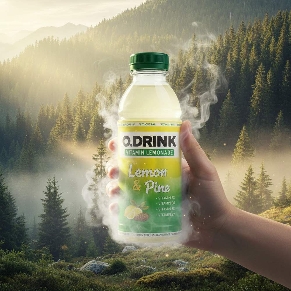 Витаминизированная вода O.DRINK Vitamin Lemonade Лимон & Сосна 500 мл