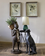 Статуя "Кролик с корзиной" 40,5x35,5x98см Полистоун