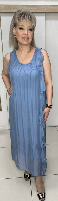 Двойное итальянское платье с рюшей