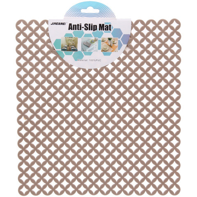 Коврик для раковины «Плетенка» 30*28см кофейный