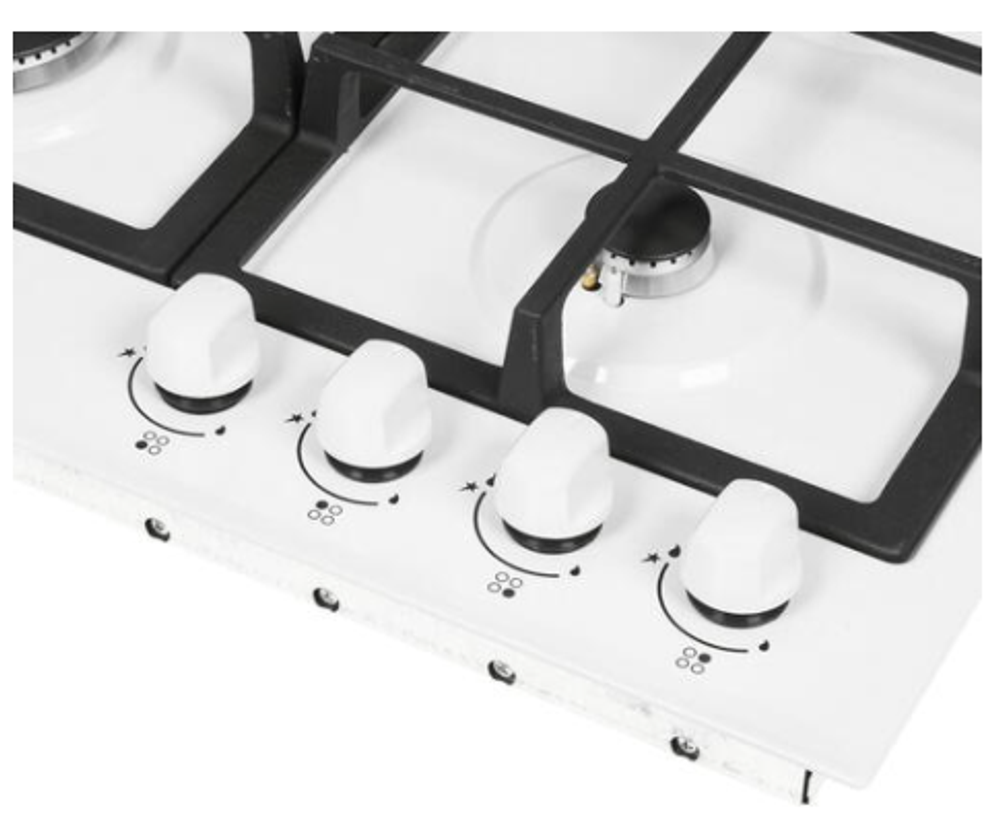 Поверхность варочная  ДеЛюкс TG4_750231F-073 (белая эмаль Ч.Р.газ/к., 51*60) Россия