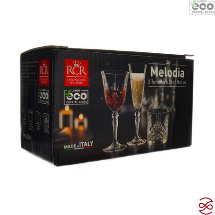 Набор стаканов для виски RCR Melodia 240мл (2 шт)