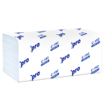 Полотенца бумажные листовые Protissue C192 V- сложение 1-х слойные 250 л белые 1/20