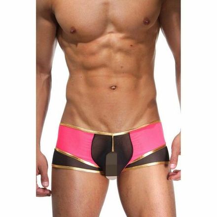 Мужские трусы хипсы фуксия с черным Cosmos Colors L30_BPG
