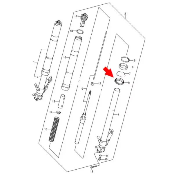 Suzuki 51173-02FA0 Пыльник вилки оригинал