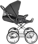 Детская коляска Roan Bass Next Classic d14 3 в 1 с автокреслом Avionaut Silver Black RCL253/1 Steel Grey
