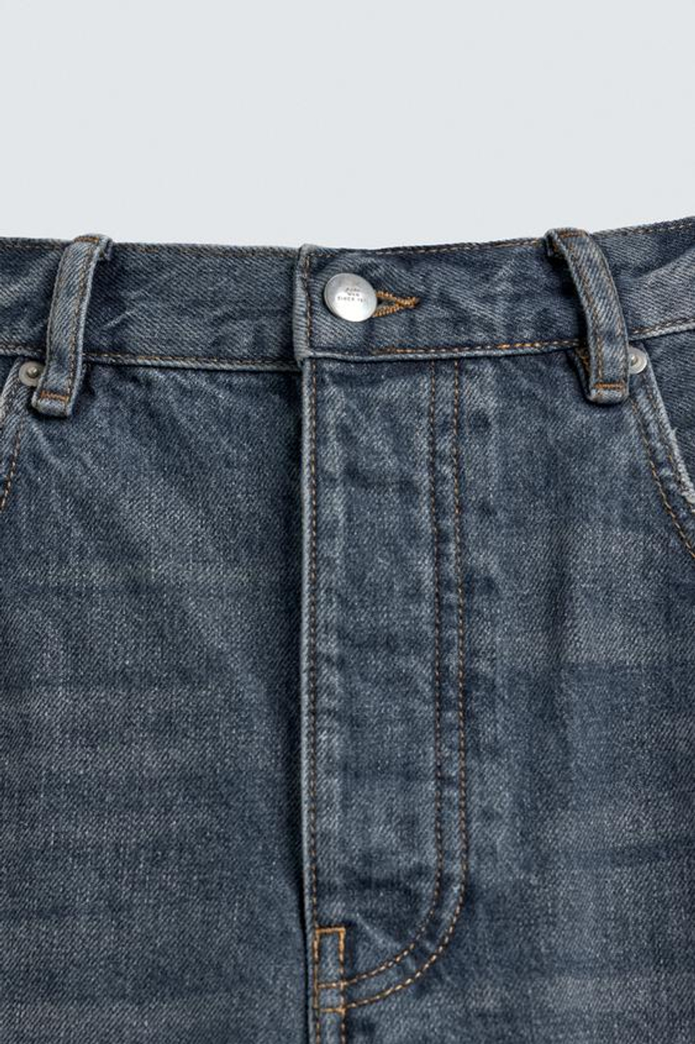 ZARA ДЖИНСОВЫЕ ШОРТЫ BAGGY FIT, СИНИЙ