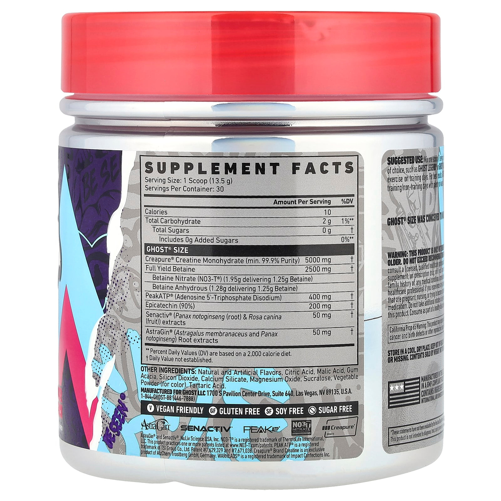 Ghost, Size, Muscle Builder, кислый арбуз Warheads®, 405 г (14,3 унции)