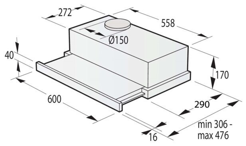 Встраиваемая вытяжка Gorenje TH62E4X