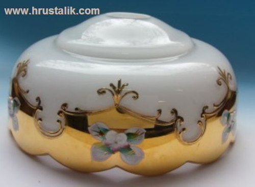 Смальта белая золото. Розетка №6