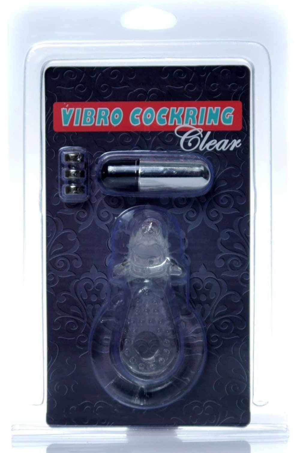 Прозрачное эрекционное виброкольцо с дельфином (Цвет: прозрачный)