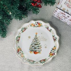 Lenardi 205-304 Набор из 6 тарелок 19см НОВЫЙ ГОД в под.уп.(х12)Фарфор