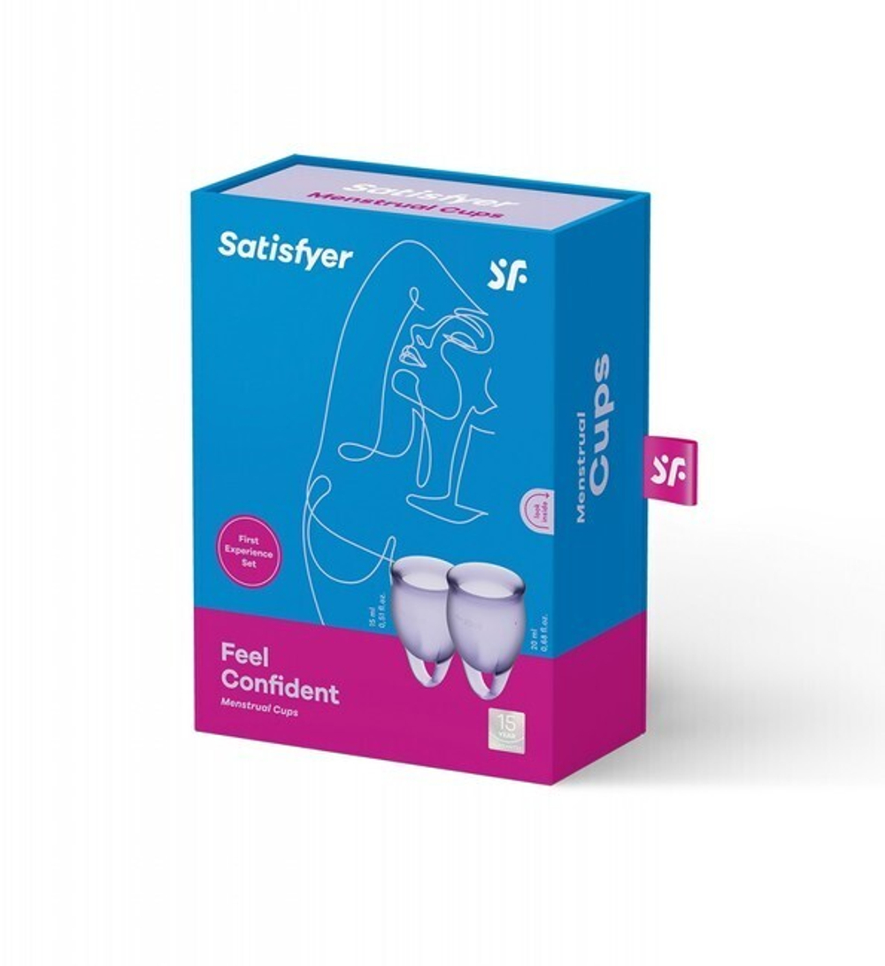 Набор менструальных чаш Feel Confident Menstrual Cup Lilla (Цвет: фиолетовый)