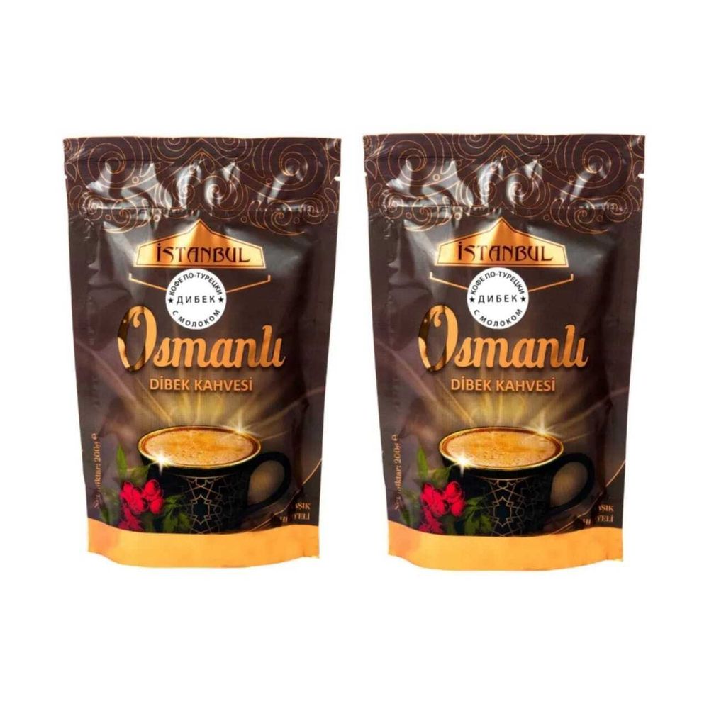 Кофе Istanbul Kahve молотый по-турецки "Дибек" с молоком, дой-пак, 200 г, 2 шт
