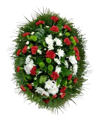 Траурный венок из живых цветов №25