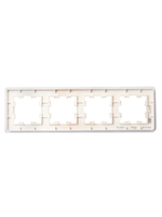 BRITE Рамка 4-местная РУ-4-2-Бр стекло дымчатый RE IEK