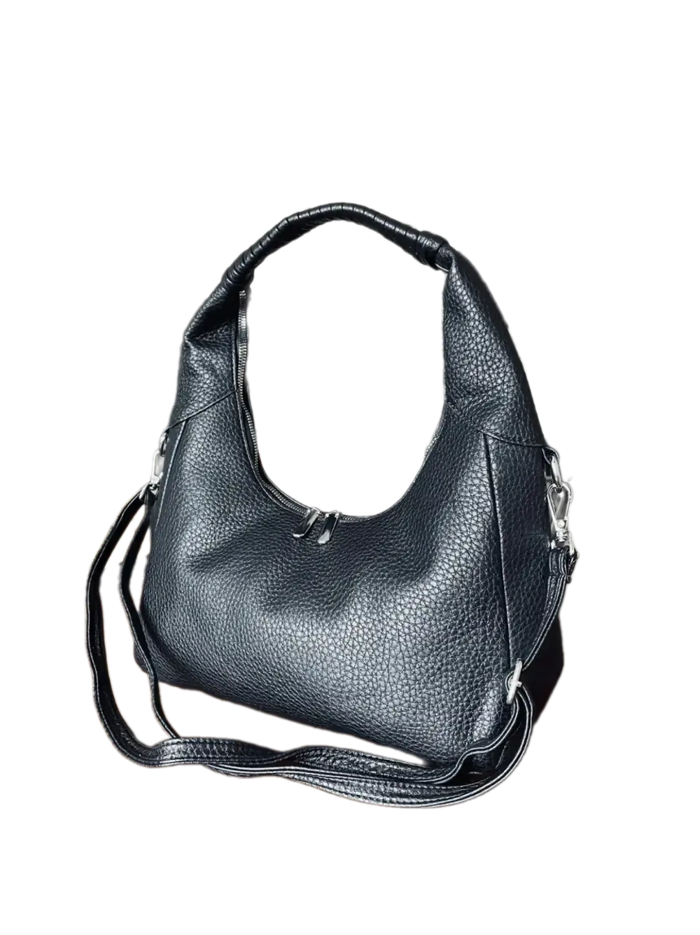 Сумка женская повседневная из экокожи черная QOZA