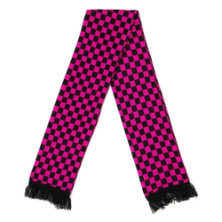 Шарф клетка черно-розовая (1810)
