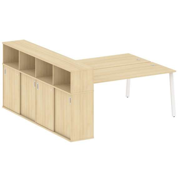 Метал Систем Рабочая станция с шкафом-купе на А-образном м/к БА.РС-СШК-4.5 Т