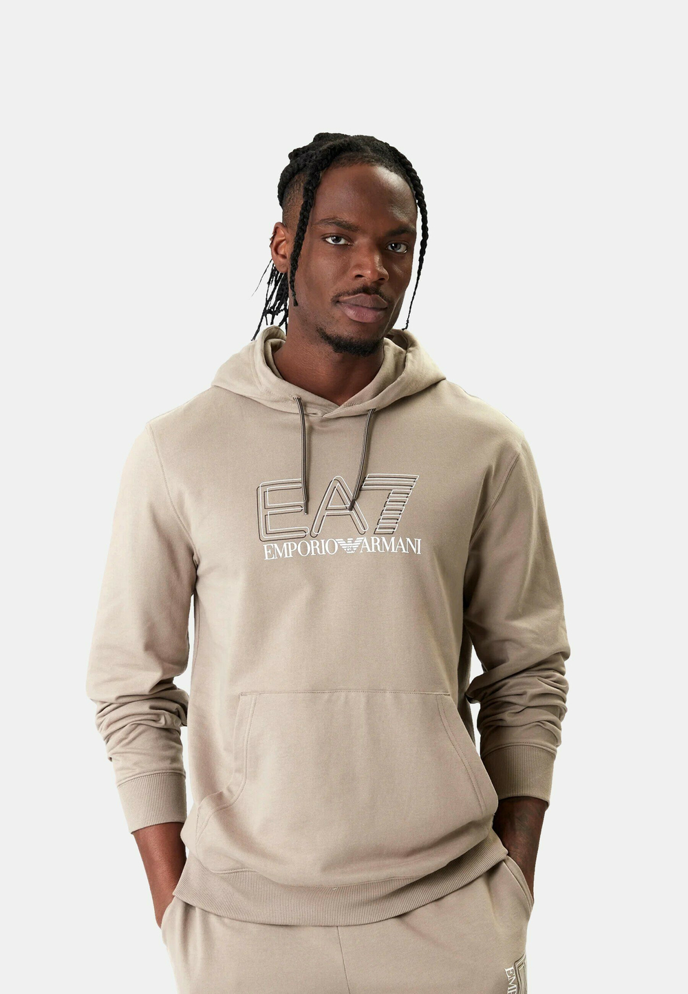 EA7 Emporio Armani UNISEX - Толстовка с капюшоном - Бежевый