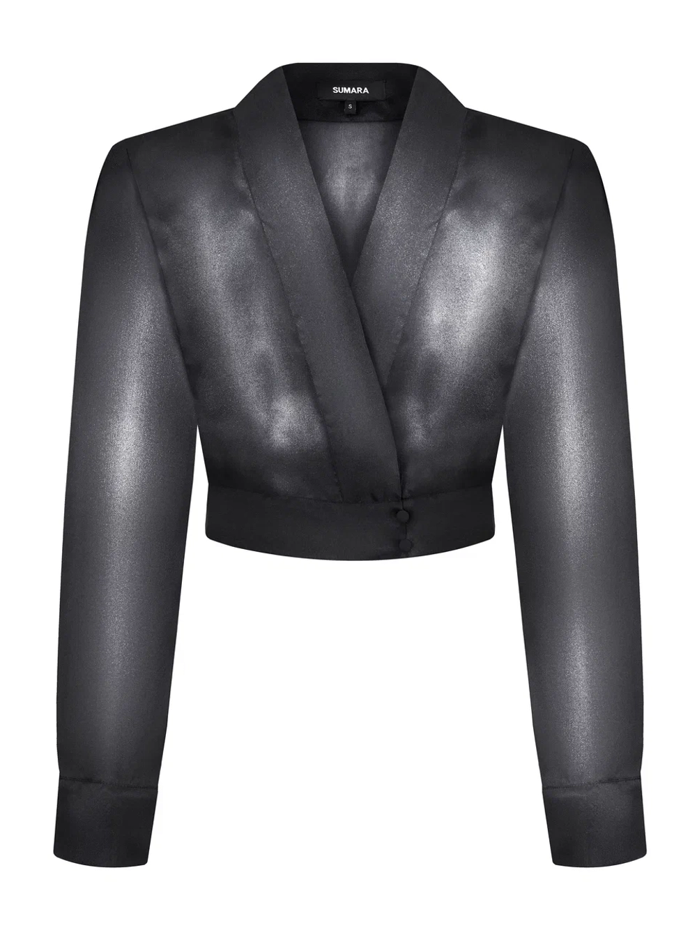 Жакет короткий из натуральной органзы