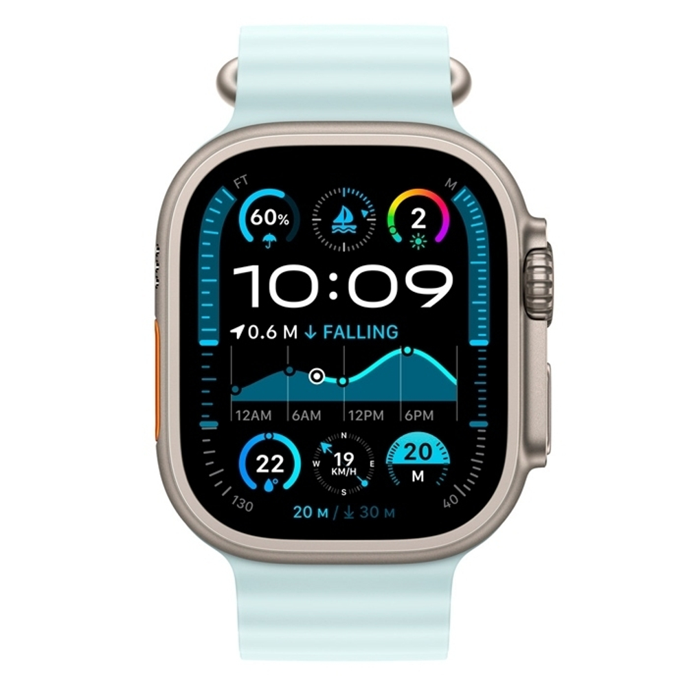 Умные часы Apple Watch Ultra 2 49мм GPS+Cellular Natural Titanium Case/Ice Blue Ocean Band