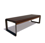 Банкетка чугунная "Милан" лиственница 0,6м, брус 30х40мм, палисандр