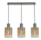 7613-3PC BRUSHED SILVER+AMBER GLASS (1) Люстра NW