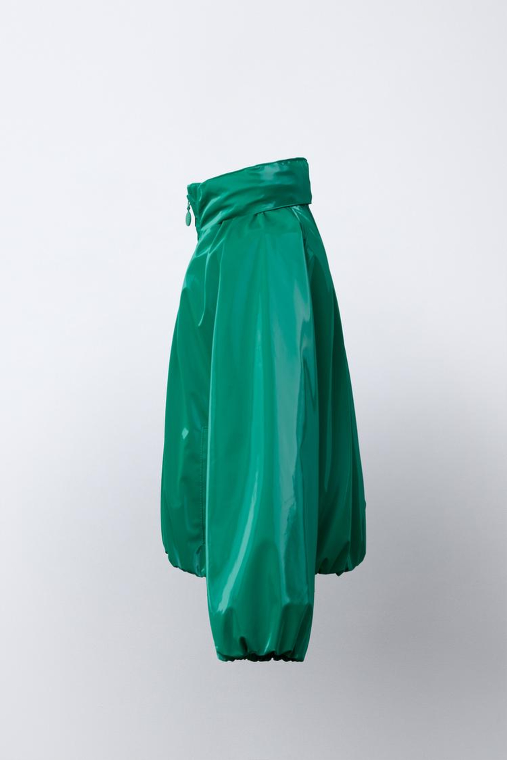 ZARA БЛЕСТЯЩИЙ ДОЖДЕВИК WATER RESISTANT, ЗЕЛЕНЫЙ