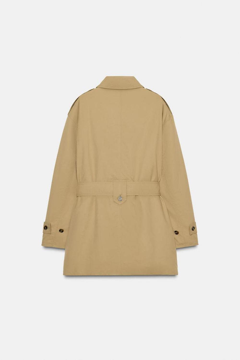 ZARA ТРЕНЧ С ПОЯСОМ — ZW COLLECTION, РЫЖЕВАТО-КОРИЧНЕВЫЙ